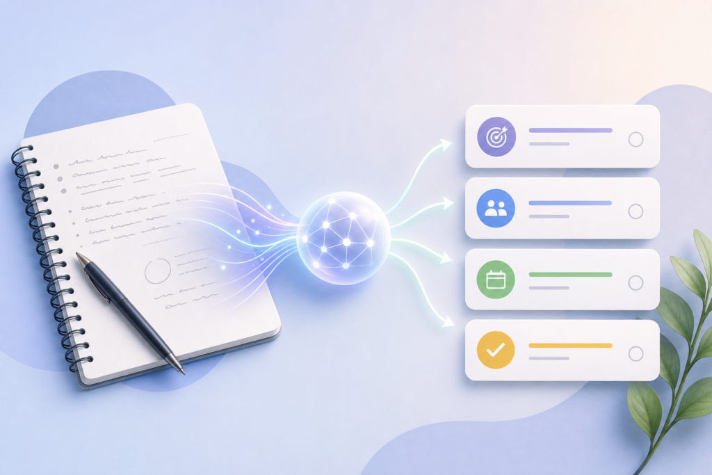 How to Turn Meeting Notes into Action Items with AI